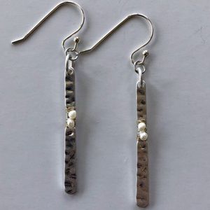 ✨New!✨ Hammered pearl earrings